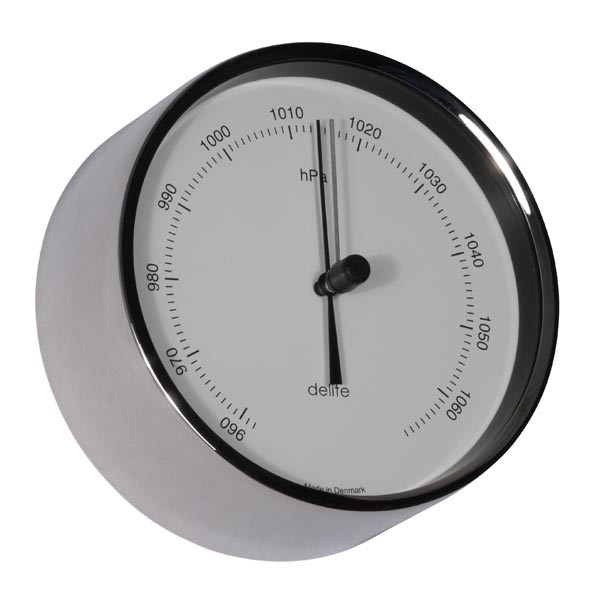 Clausen Barometer Edelstahl poliert