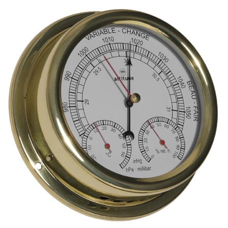 Wetterstation im großen Messinggehäuse