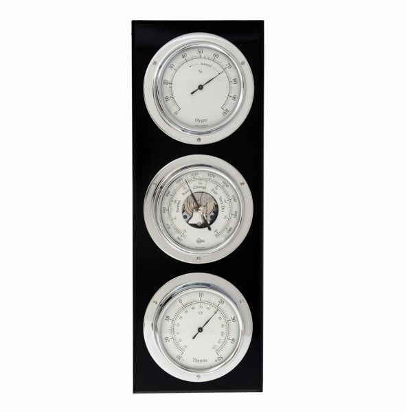 Kapitäns Wetterstation Mahagoni schwarz Baro Thermo Hygro