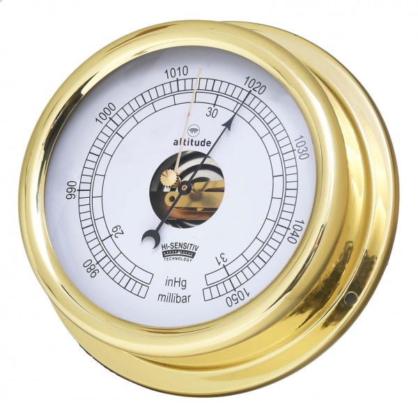Delite 866b Altitude Schiffsbarometer Messing 150 mm x 42 mm