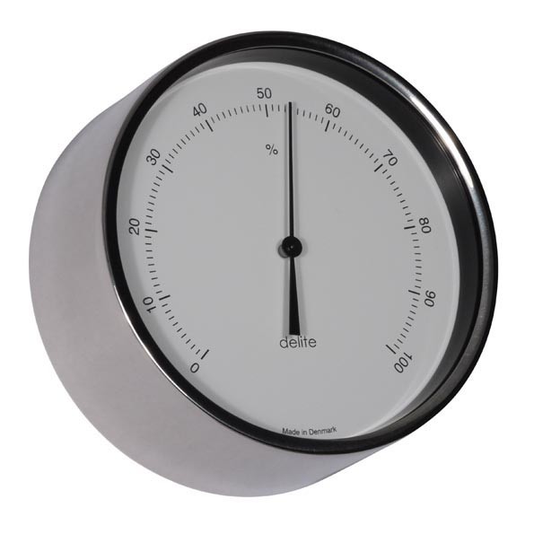 Clausen Hygrometer poliert Edelstahl