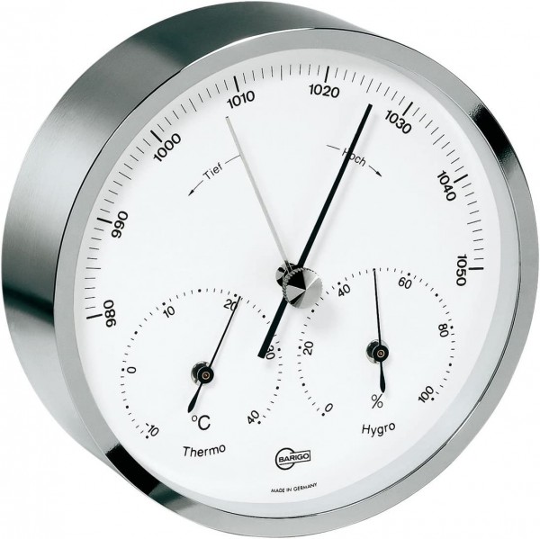Barigo 1013 Serie Modern Wetterstation Barometer Thermometer Hygrometer B x H : 100 mm x 35 mm