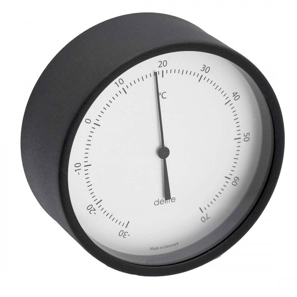 Clausen Thermometer Edelstahl schwarz lackiert 100mm
