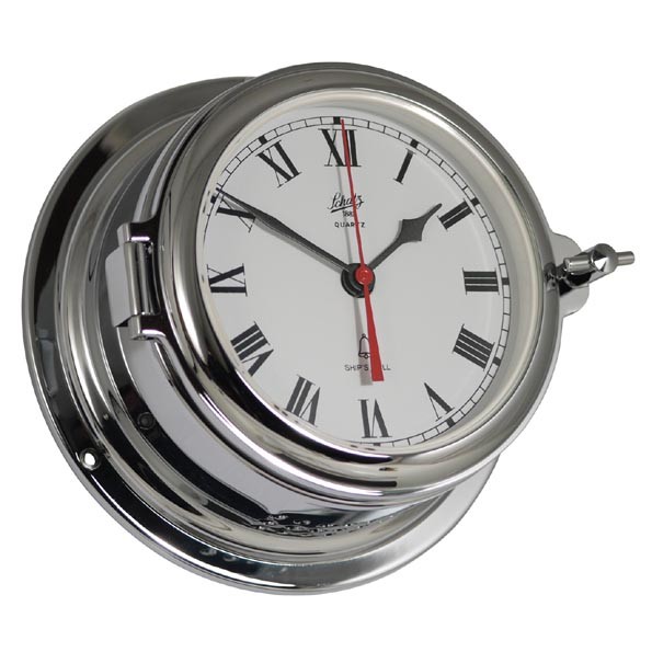 Traditionelle Glasenuhr in chrom mit Quarzwerk