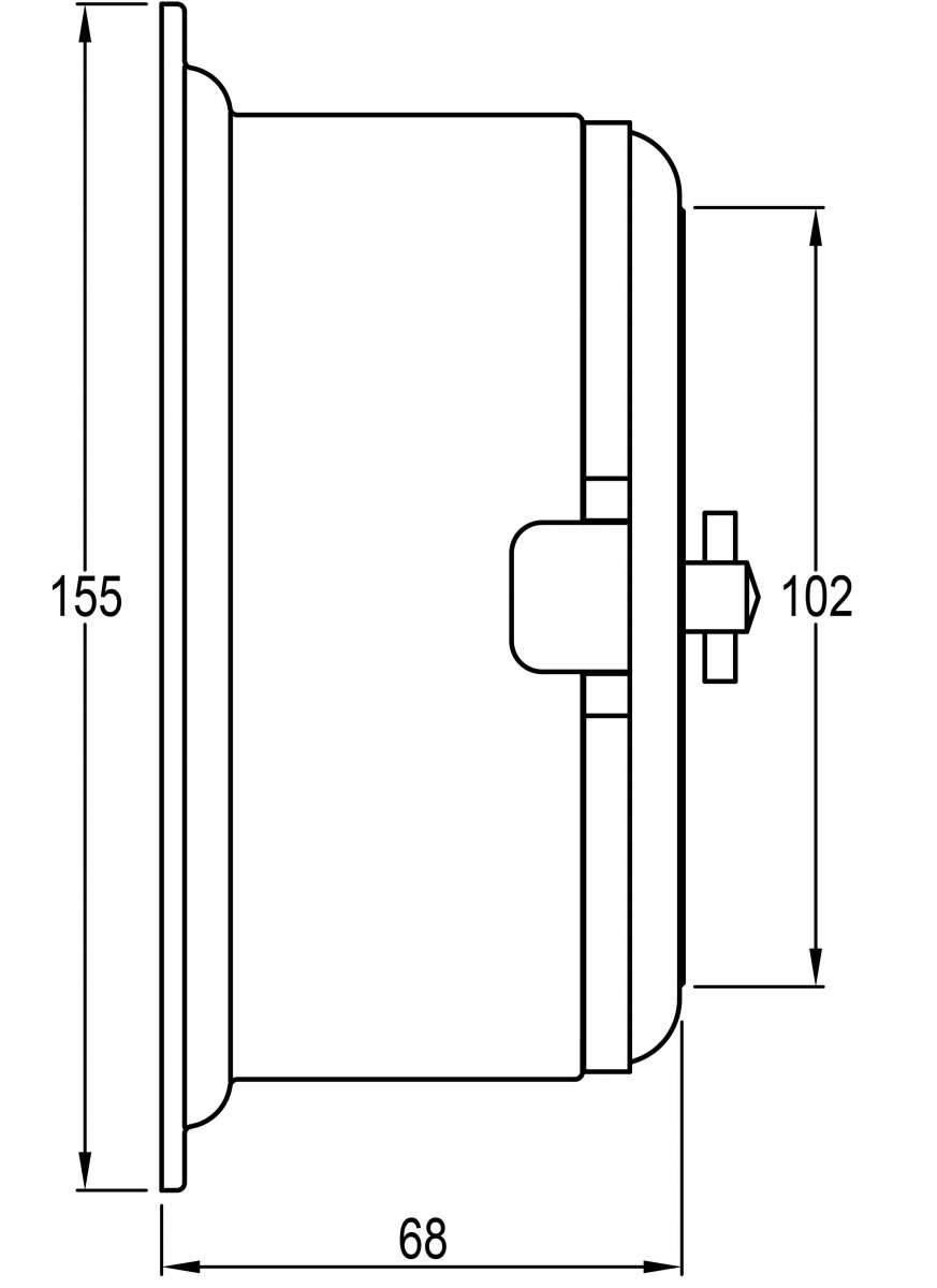 スケッチ03 Schatz Midi Schiffsuhr Römisch Messing 155mm | Pamperin-Travemünde