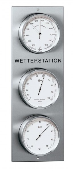Barigo Wetterstation Edelstahl für außen