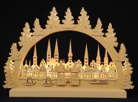 Schwibbogen LED Lübeck Tanne 300x400mm Schwibbogen LED Lübeck Tanne 300x400mm