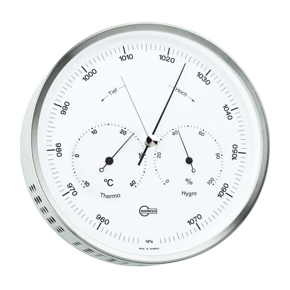 S-TROUBLE 4 Zoll 4 PCS/Set Thermometer Hygrometer Barometer Uhren Uhr Kupfer Shell Zirkonium Marine für Wetterstation 