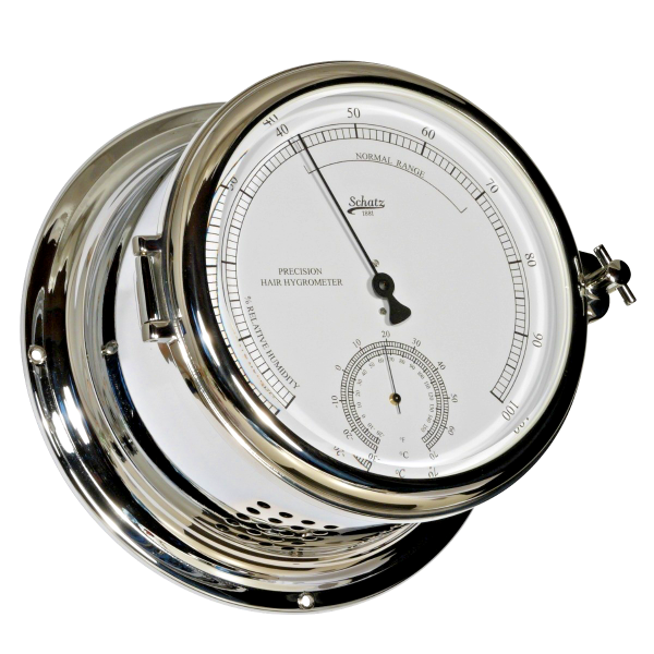 Schatz Haar-Hygrometer Thermometer Royal Chrom 180mm