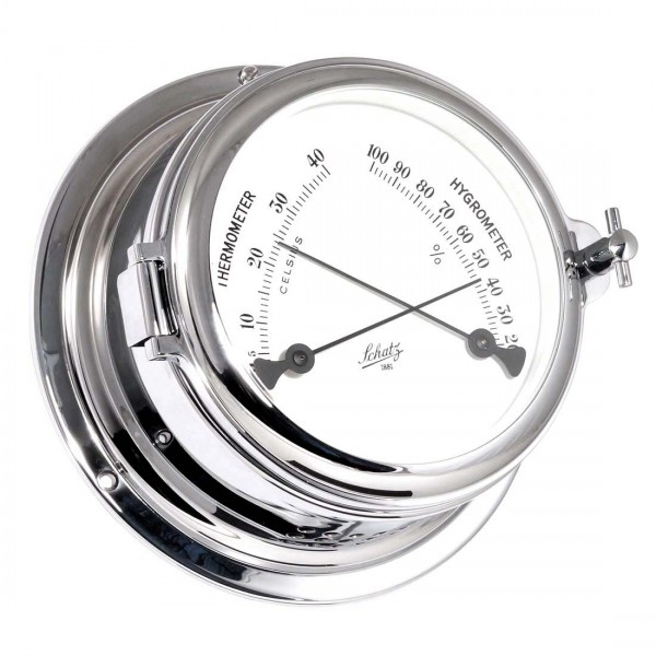 Schatz Thermometer Hygrometer Midi chrom 155mm