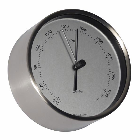 Clausen Barometer gebürsteter Edelstahl