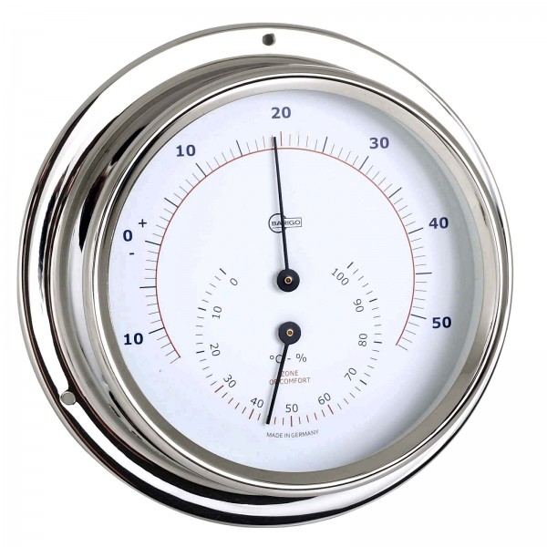 Barigo Thermometer Hygrometer Regatta Edelstahl 120 mm