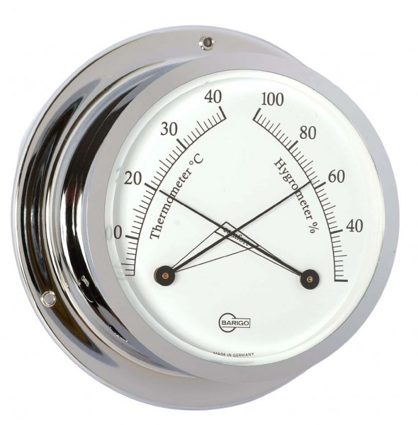 Barigo 1190cr Star Thermometer Hygrometer Chrom 110mm