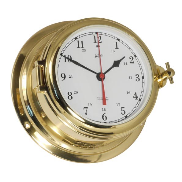 Traditionelle Glasenuhr in messing mit Quarzwerk und arabischen Ziffern