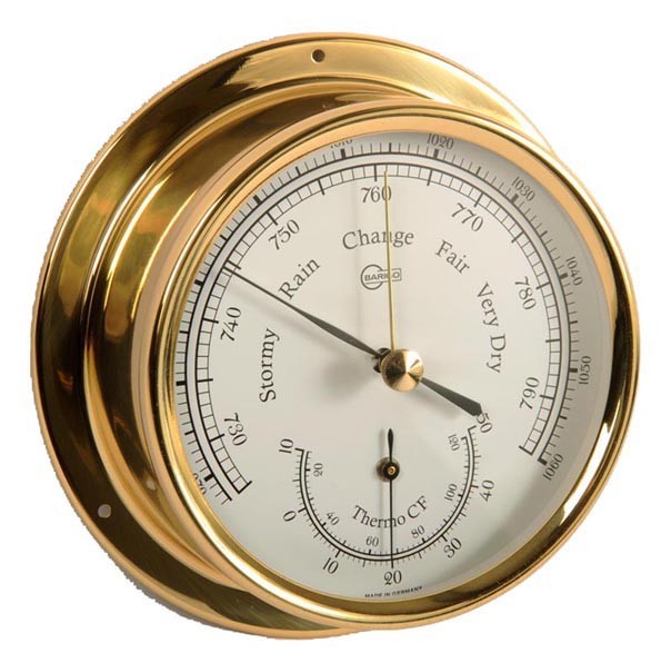 Schiffsbarometer, Schiffsthermometer messing
