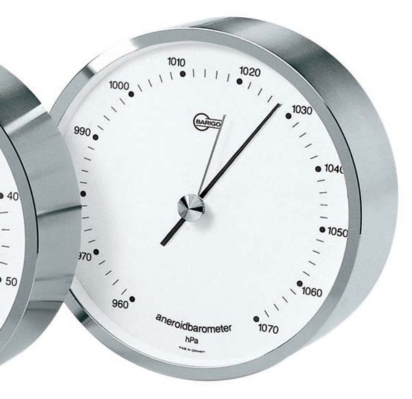 Barigo Barometer Modern Messing vernickelt PamperinTravemünde