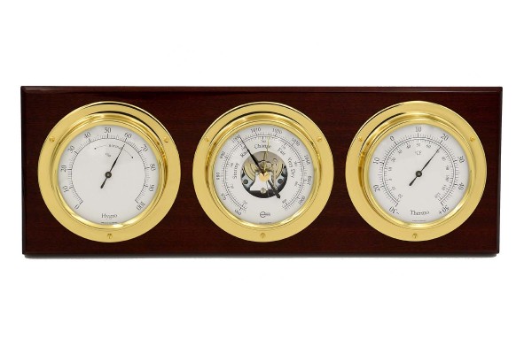 Barigo Kapitäns Wetterstation Baro Thermo Hygro Mahagoni 370mm