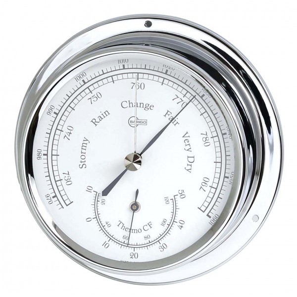 Barigo Barometer Thermometer Regatta chrom 120mm