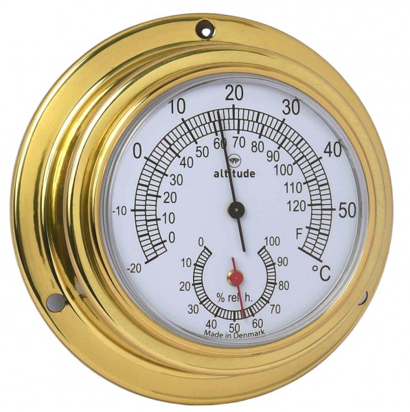 Altitude Thermometer Hygrometer 842TH messing Ø95mm